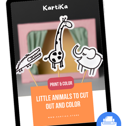 Little animals to cut out and color 