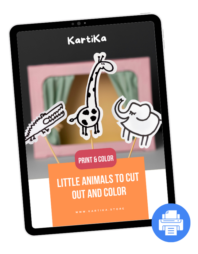 Little animals to cut out and color 